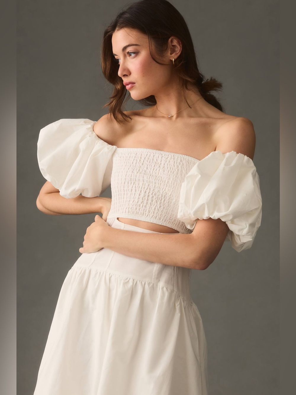Moon River Off-The-Shoulder Cutout Maxi Dress Anthropologie Size Medium - Picture 3 of 10